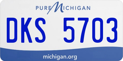 MI license plate DKS5703