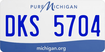 MI license plate DKS5704