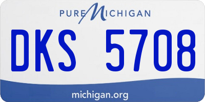 MI license plate DKS5708