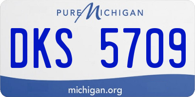MI license plate DKS5709