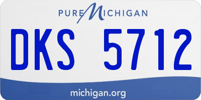 MI license plate DKS5712