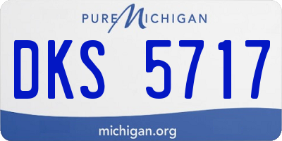 MI license plate DKS5717