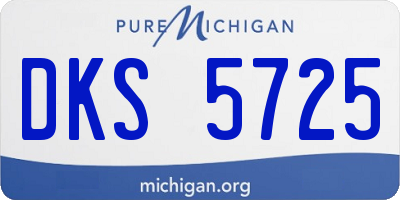 MI license plate DKS5725