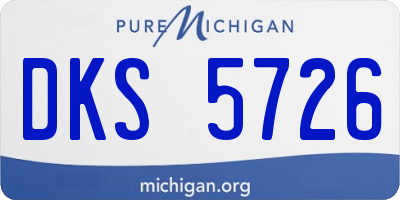 MI license plate DKS5726