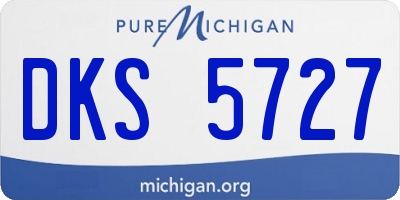 MI license plate DKS5727