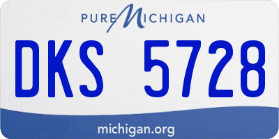 MI license plate DKS5728