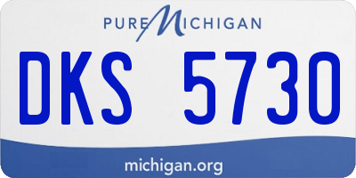 MI license plate DKS5730