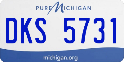 MI license plate DKS5731