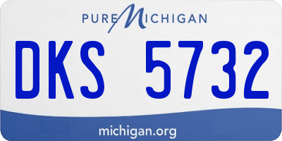 MI license plate DKS5732