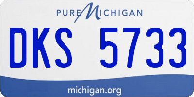 MI license plate DKS5733