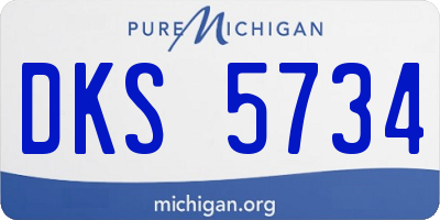 MI license plate DKS5734