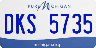 MI license plate DKS5735