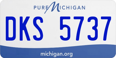 MI license plate DKS5737