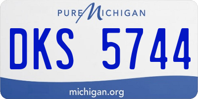 MI license plate DKS5744