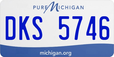 MI license plate DKS5746