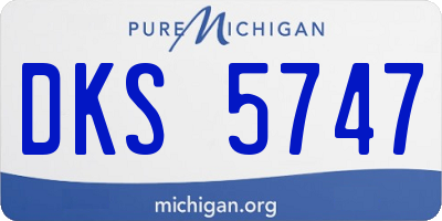 MI license plate DKS5747