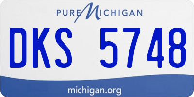 MI license plate DKS5748