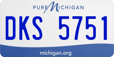 MI license plate DKS5751