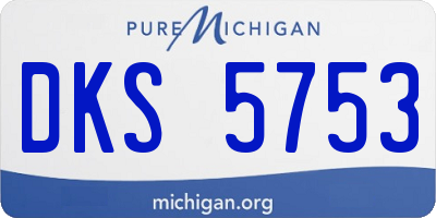 MI license plate DKS5753