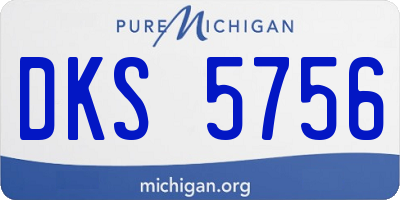 MI license plate DKS5756