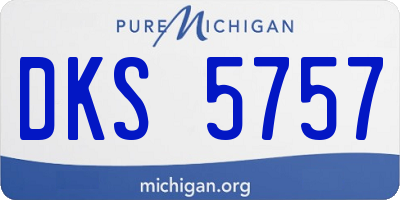 MI license plate DKS5757