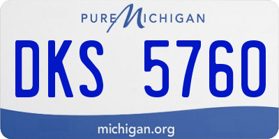 MI license plate DKS5760