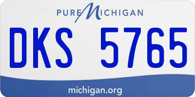 MI license plate DKS5765