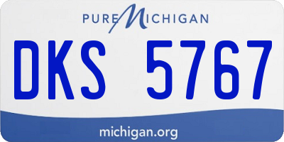 MI license plate DKS5767