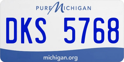 MI license plate DKS5768