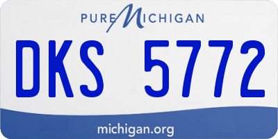 MI license plate DKS5772