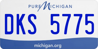MI license plate DKS5775