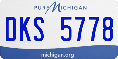 MI license plate DKS5778