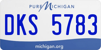 MI license plate DKS5783