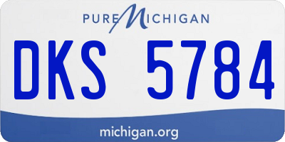 MI license plate DKS5784