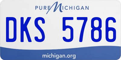 MI license plate DKS5786