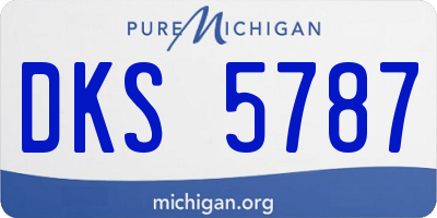 MI license plate DKS5787