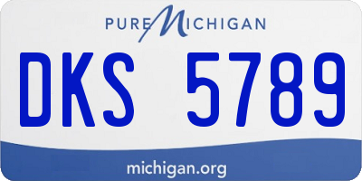 MI license plate DKS5789