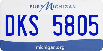 MI license plate DKS5805