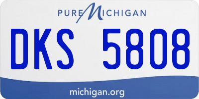 MI license plate DKS5808
