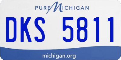 MI license plate DKS5811