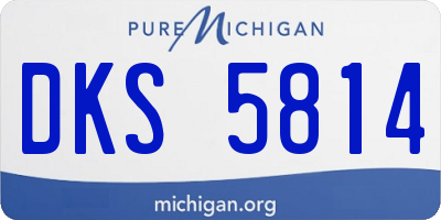 MI license plate DKS5814