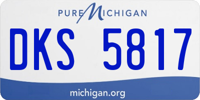 MI license plate DKS5817