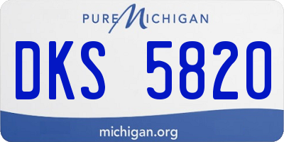 MI license plate DKS5820
