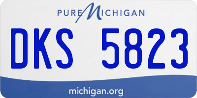 MI license plate DKS5823