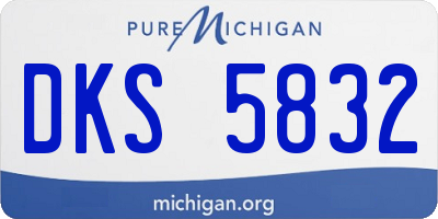 MI license plate DKS5832