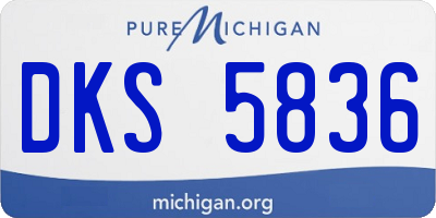 MI license plate DKS5836