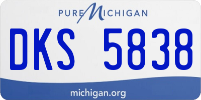 MI license plate DKS5838