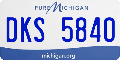 MI license plate DKS5840