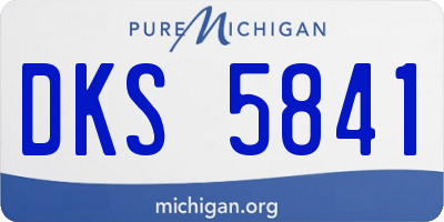 MI license plate DKS5841