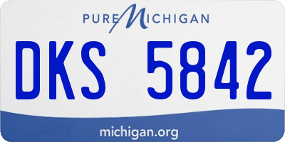 MI license plate DKS5842